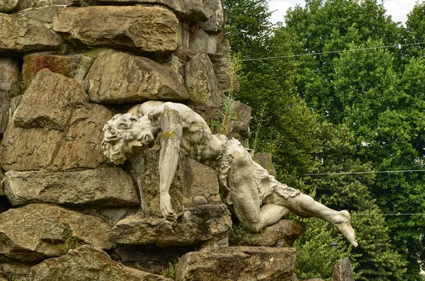 Turyn Regionu Piemont Włochy Września 2018 Piazza Statuto Szczegóły Pomnik — Zdjęcie stockowe