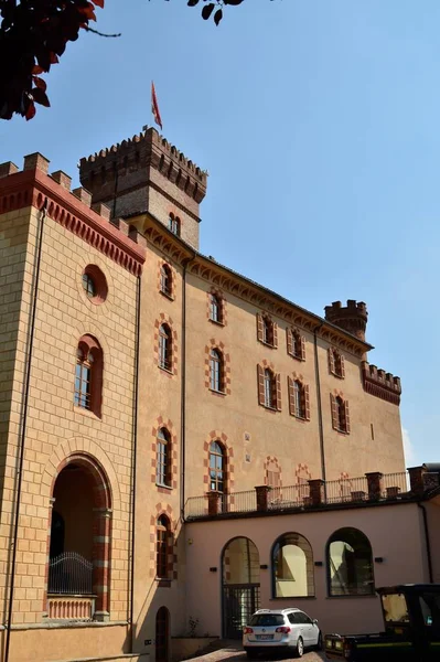 Barolo Provincia Cuneo Piamonte Italia Julio 2018 Vista Del Castillo — Foto de Stock