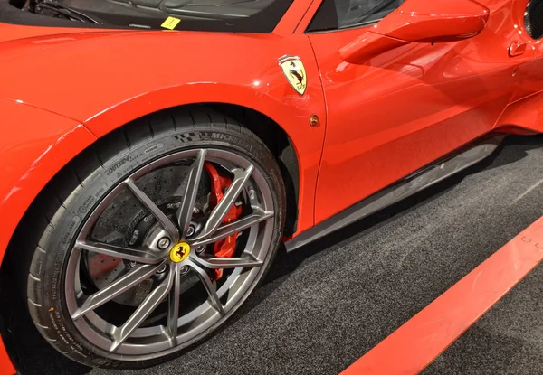 Maranello Italien December 2018 Ferrari Museum Utställningshallen Tillägnad Senaste Och — Stockfoto