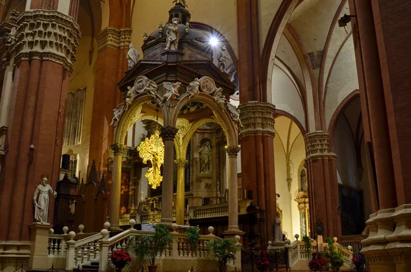 Bologna Emilia Romagna Itálie Prosince 2018 Interiér Baziliky San Petronio — Stock fotografie