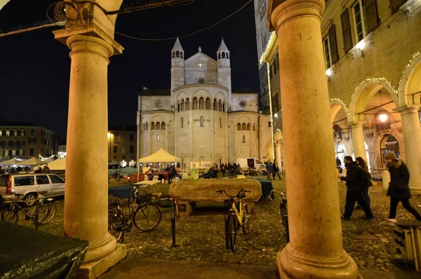 Modena Emilia Romagna Italy December 2018 Piazza Maggiore Center City — Stock Photo, Image