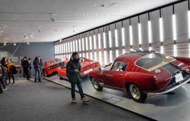 Maranello, Emilia Romagna, İtalya. Aralık 2018. Ferrari Müzesi'nde özel oda özel seri sınırlı. Resimde 250 Gt Berlinetta.