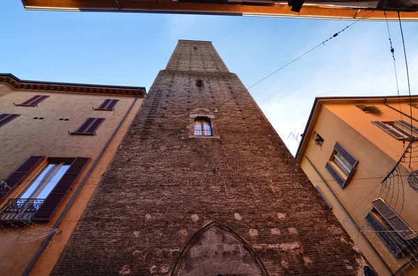 Bologna Emilia Romagna Italy December 2018 Tower Azzoguidi Also Called — Stock Photo, Image