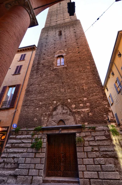 Bolonia Emilia Romaña Italia Diciembre 2018 Torre Azzoguidi También Llamada — Foto de Stock