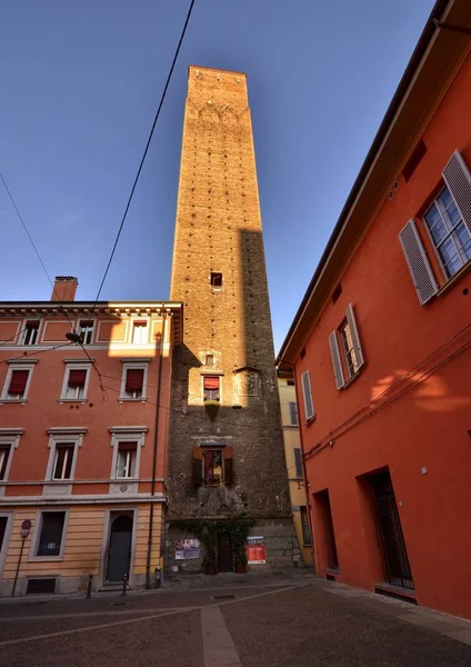 Bologna Emilia Romagna Talya Aralık 2018 Gündüz Video Prendiparte Kulenin — Stok fotoğraf