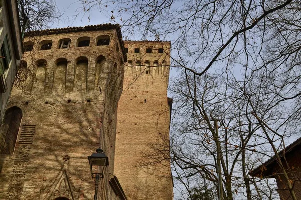 Vignola Emília Romanha Itália Janeiro 2019 Detalhe Uma Das Torres — Fotografia de Stock