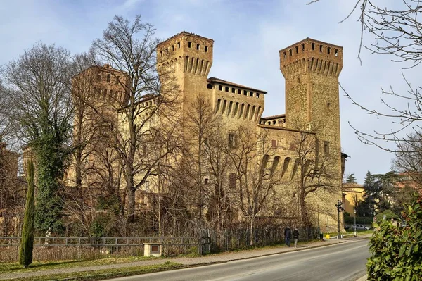 Vignola Emilia Romagna Italia Enero 2019 Fortaleza Vigonola Vista Desde — Foto de Stock