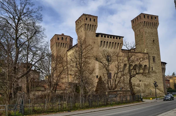 Vignola Emilia Romagna Włochy Stycznia 2019 Twierdza Vigonola Widoczne Strony — Zdjęcie stockowe