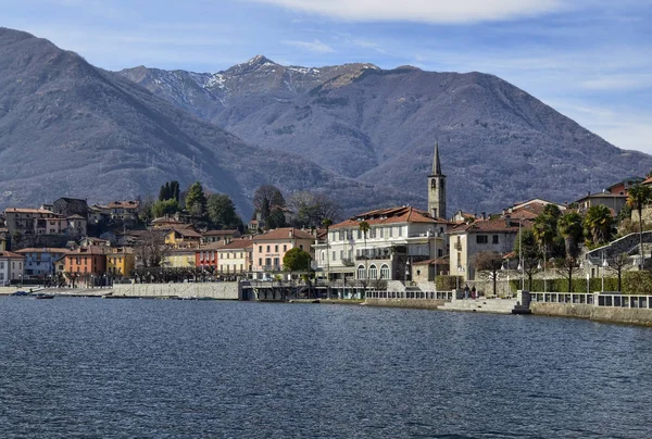 Mergozzo, Piedmont, Italy. March 2019. View of the village Royalty Free Stock Images