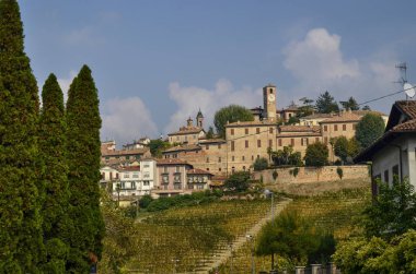 Neive, Piedmont, İtalya. Ekim 2018. 