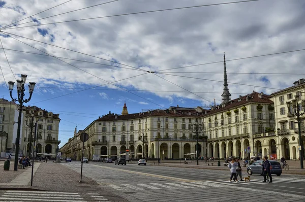 Turin, Piémont, Italie. Mai 2019. Piazza vittorio, l'un des ma — Photo