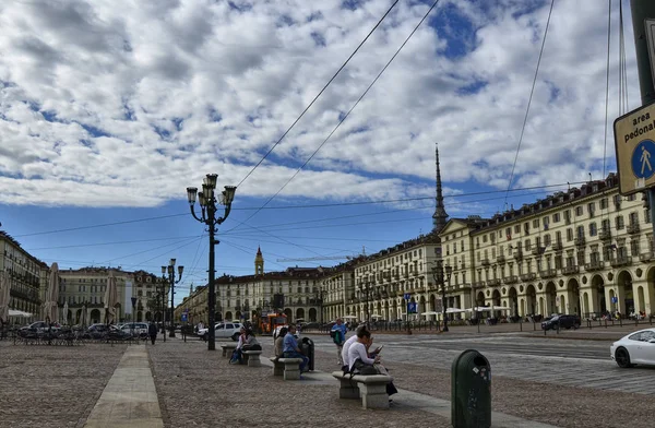 Turin, piemont, italien. Mai 2019. piazza vittorio, eine der wichtigsten — Stockfoto