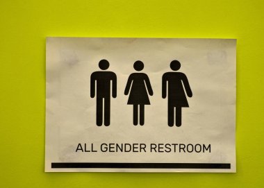 Banyo yanında her türlü tuvalet tabelası