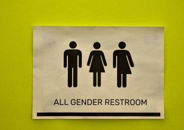 Banyo yanında her türlü tuvalet tabelası