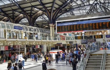 Liverpool street station, Londra İngiltere, 14 Haziran 2018. 