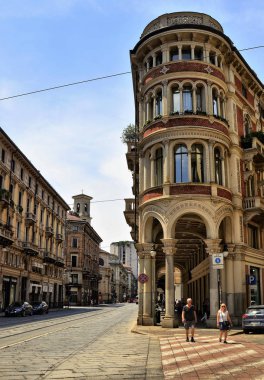 Torino, İtalya. Tarihi merkezde, Pietro Micca üzerinden