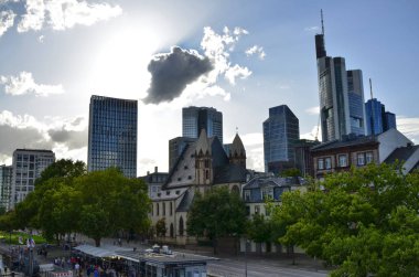Frankfurt Main, Almanya, Ağustos 2019. ufuk çizgisi