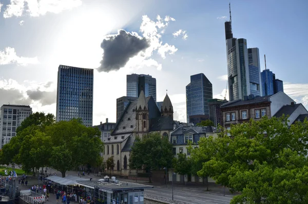 Frankfurt am Main, Germany, August 2019. the skyline — Stock Photo, Image