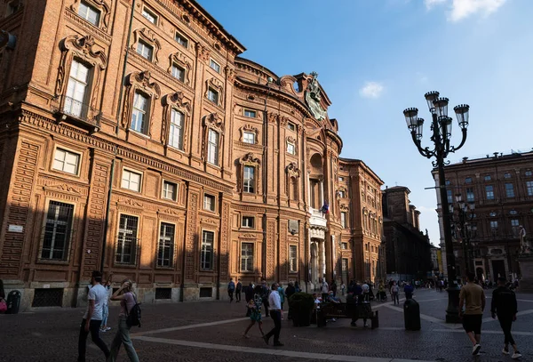 Turin Piemont Italien Mai 2020 Palazzo Carignano Ein Imposanter Barockpalast — Stockfoto