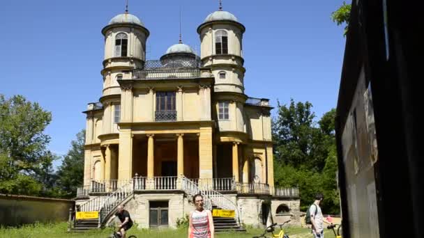 Piemonte Italia Giugno 2019 Film Diurno Della Bizzarria Edificio Stile — Video Stock