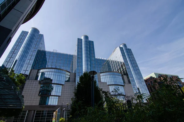 Bruselas Bélgica Agosto 2019 Vista Exterior Los Modernos Palacios Metal — Foto de Stock