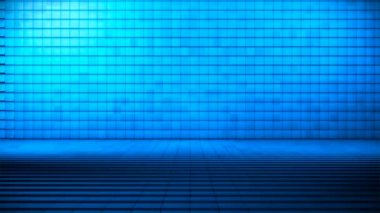 Pulsating Hi-Tech Cubes Stage, Blue, Corporate, 3D, Loopable, 4K