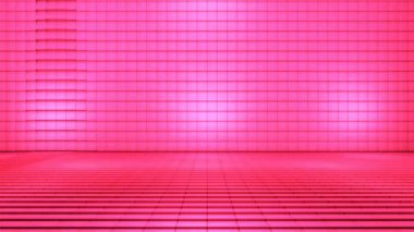 Pulsating Hi-Tech Küpler Sahnesi, Pembe, Moda, 3D, Döngülü, 4K