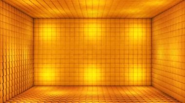 Pulsating Hi-Tech Küpler Odası Sahnesi, Altın, Olaylar, 3D, Döngülenebilir, HD