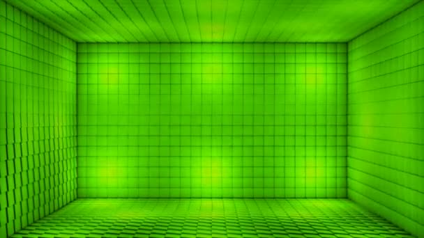 Émission Pulsating Tech Cubes Salle Scène Vert Événements Loopable — Video