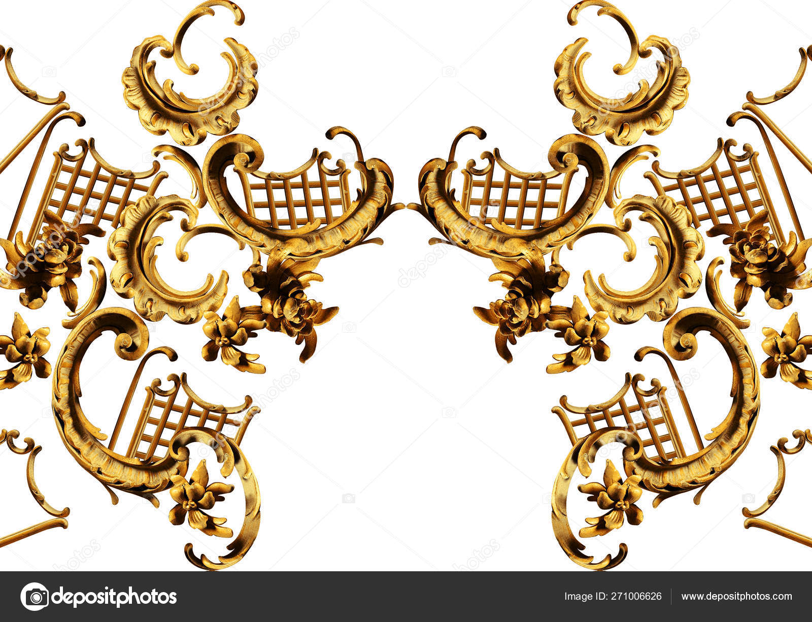 arm hand Master diploma Golden baroque ornament on white background Stock Photo by ©yusufsen  271006626
