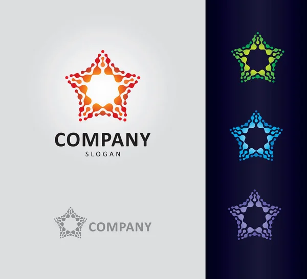 Diseño Del Logotipo Del Vector Estrella Para Negocio — Archivo Imágenes Vectoriales