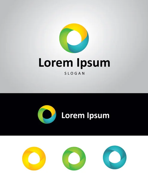 Conception Logo Vectoriel Cercle Pour Les Entreprises — Image vectorielle