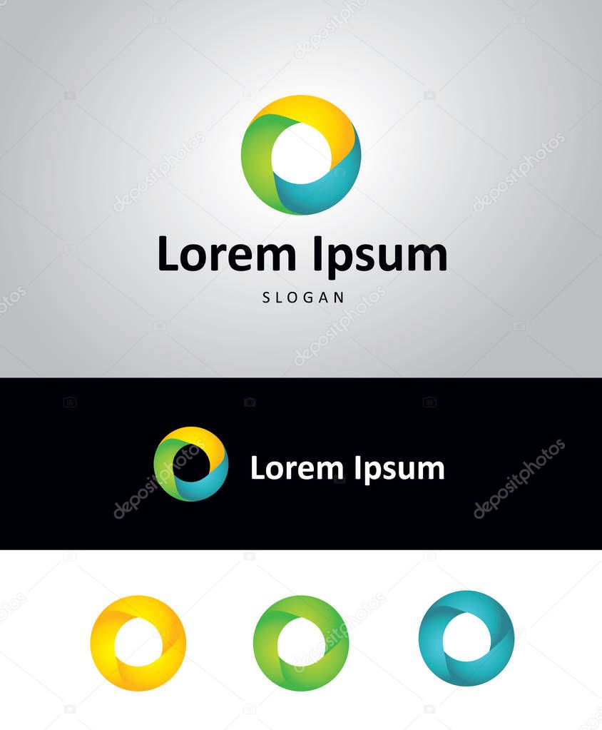 circle vector logo design for business