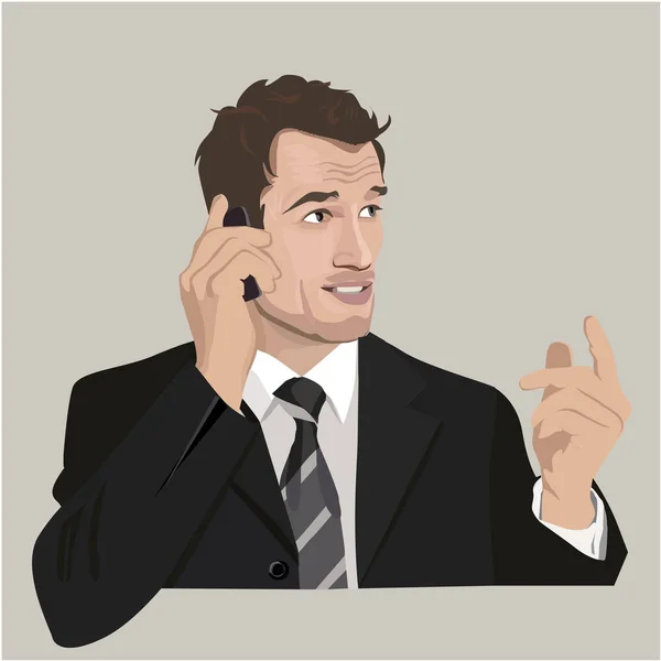 Ilustração Vetorial Realista Falar Telefone — Vetor de Stock