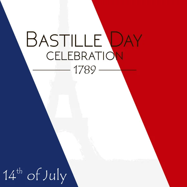 Creative Vector Illustration 14Th July Happy Bastille Day — Stock Vector