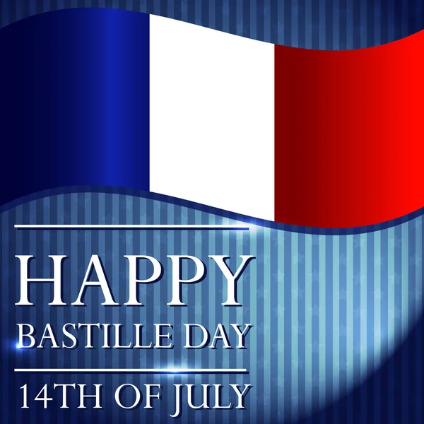 Yaratıcı vektör çizim 14 Temmuz için. Fransız bayrağı ve güzel arka plan ile mutlu Bastille günü.