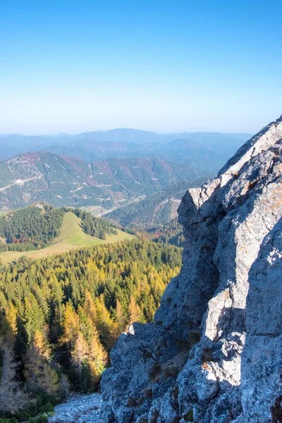 Alp panorama manzaralı, Puchberg üstteyim Schneeberg, Avusturya, Europe