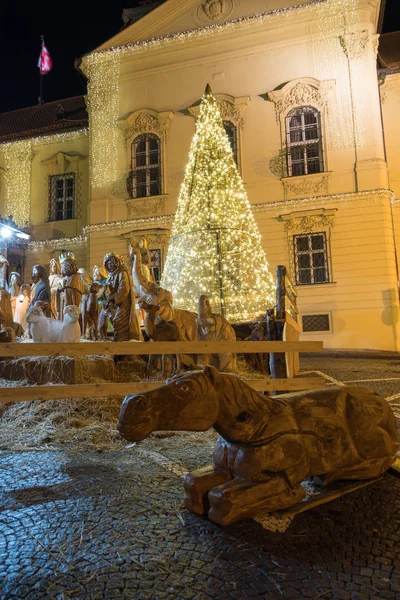 Teil Der Hölzernen Krippe Brno Tschechische Republik Europa — Stockfoto