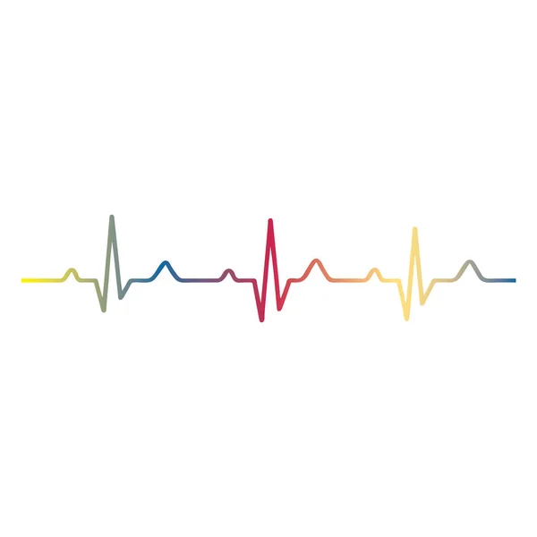 Ekg Signaal Witte Background Vector Eps10 — Stockvector