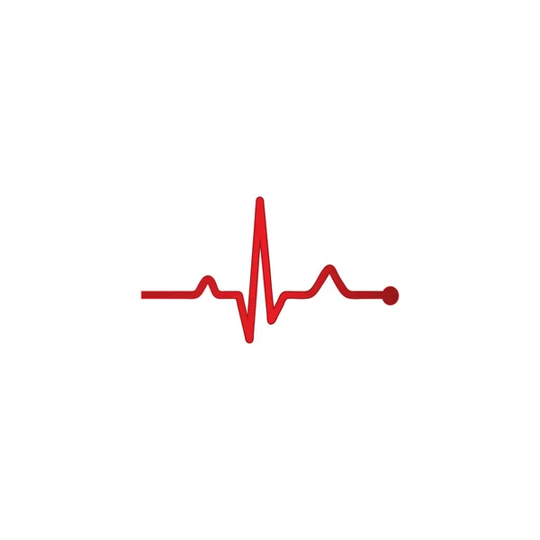 Bicie Serca Heart Beat Pulse Płaskie Ikona Dla Aplikacji Medycznych — Wektor stockowy
