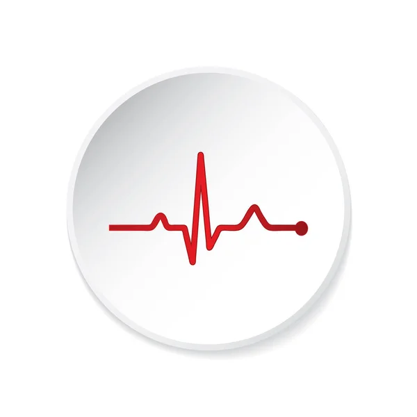 Szívverés Heart Beat Impulzus Lapos Ikon Orvosi Alkalmazások Weboldalak — Stock Vector