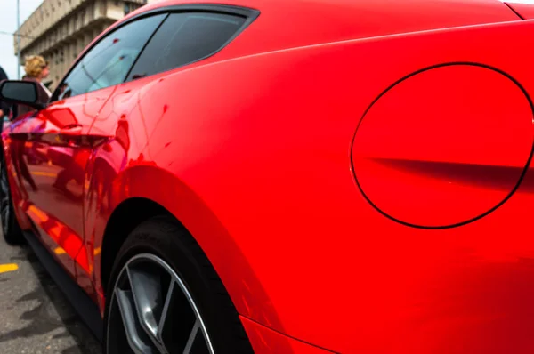 Poderoso Carro Desportivo Visão Muscular Lado Carro Específico Poderoso Carro — Fotografia de Stock