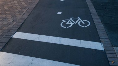 bir Bisiklet yolu parçası. ınfographics. kaldırımda 