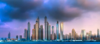 Palm Jumeirah, Birleşik Arap Emirlikleri Dubai Marina defne görünümünden