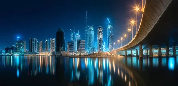 Vista panorâmica de Dubai Business Bay, Emirados Árabes Unidos — Fotografia de Stock