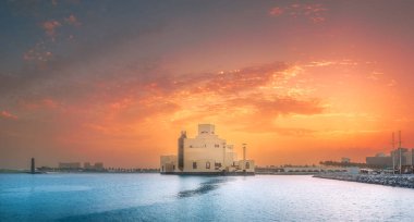 Doha Parkı ve East Mound-Skyline manzarası.
