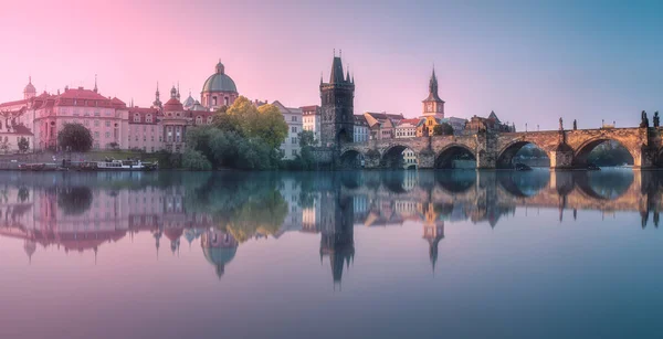 Blick auf Karlsbrücke Prag, Tschechische Republik. — Stockfoto