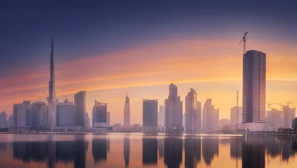 Vista panorâmica de Dubai Business Bay, Emirados Árabes Unidos — Fotografia de Stock