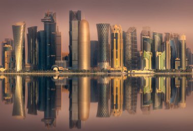 Batı Körfezi ve Doha şehir, Katar manzarası