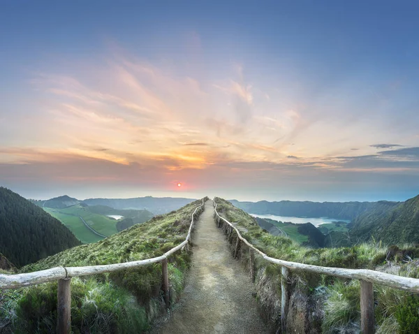 Île de Sao Miguel et lac Ponta Delgada, Açores — Photo